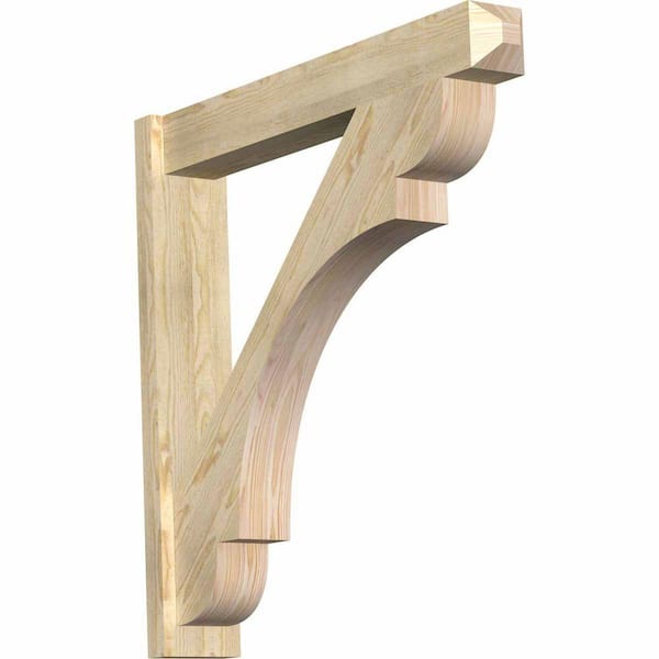 Ekena Millwork 6 in. x 36 in. x 36 in. Olympic Craftsman Rough Sawn Douglas Fir Outlooker