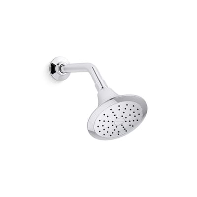 Forte 1-Spray 5.5 in. Single Wall Mount Fixed Shower Head in Polished Chrome