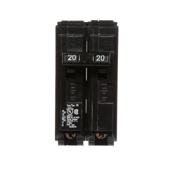 Siemens 20 Amp Double-Pole Type QD Replacement Circuit Breaker