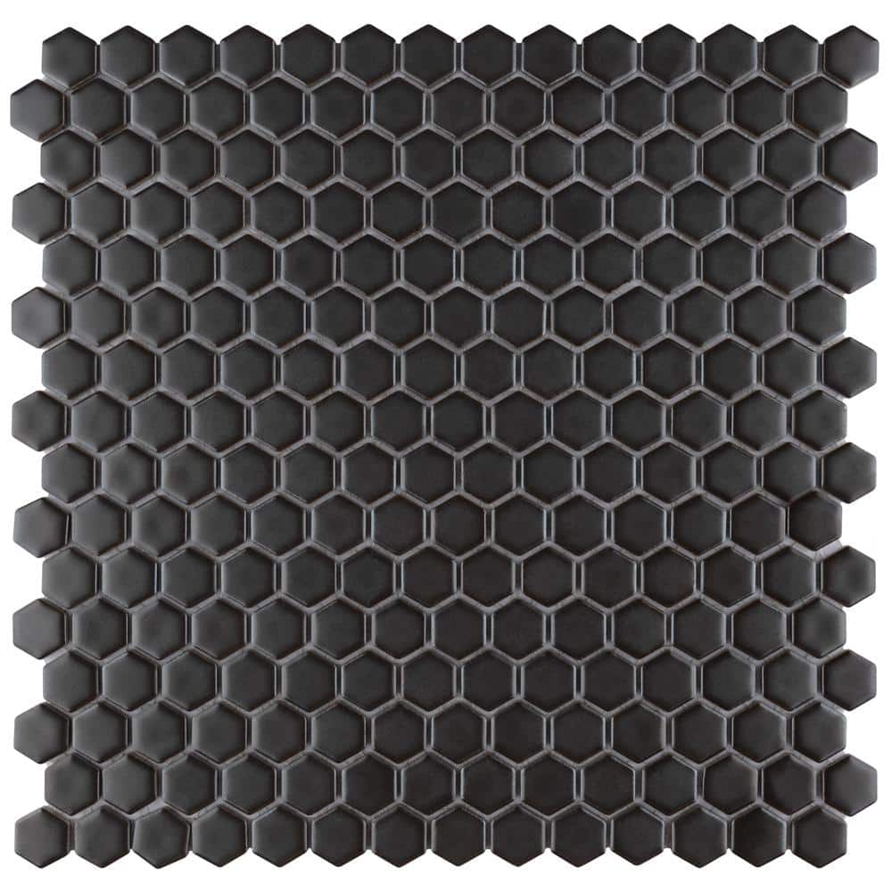 Colmena Hex Gunmetal 11-1/2 in. x 11-5/8 in. Porcelain Mosaic Tile (4.75 sq. ft./Case) price history on PriceWatchPro