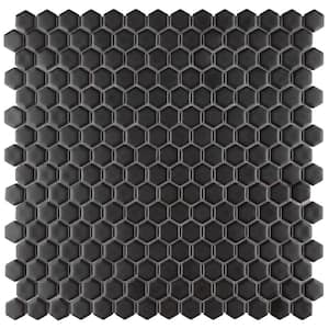 Colmena Hex Gunmetal 11-1/2 in. x 11-5/8 in. Porcelain Mosaic Tile (4.75 sq. ft./Case)