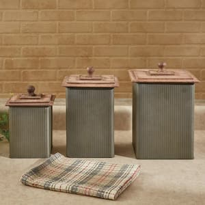 Norwood Canisters With Wood Lids Set