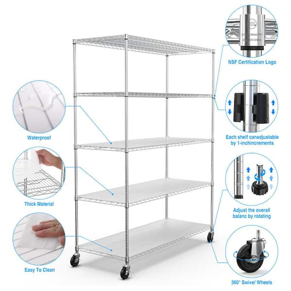 Nicole Home Collection 00617 Aluminum Rectangular Rack Roaster Large