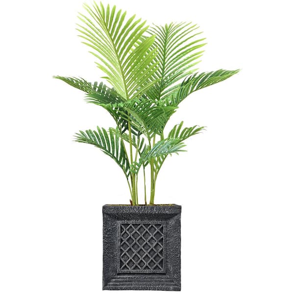 VINTAGE HOME Artificial 50 in. Real Touch Palm Tree in Fiberstone Planter