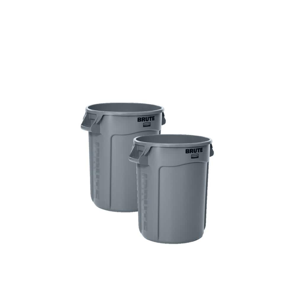 Rubbermaid Commercial Products Slim Jim 23 Gal. Gray Vented Outdoor Trash  Can (4-Pack) 2001581-4 - The Home Depot