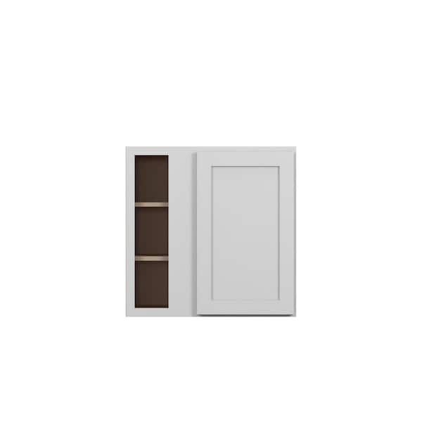 Bedford Shaker 30 in. W x 30 in. H x 12 in. D in Painted White Plywood Assembled Corner Blind Wall Cabinet