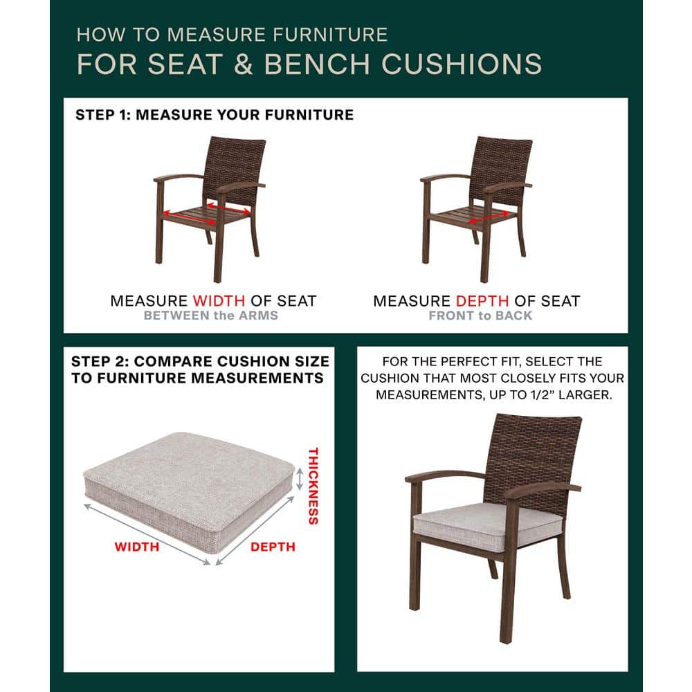 Teal Polyester Outdoor Dining Seat Cushions (Set of 2)