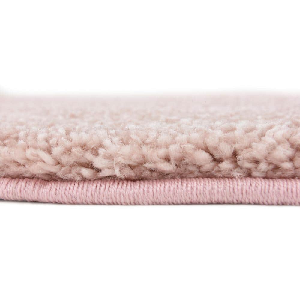 Calabasas Chic Pink Round Shag Area Rug for Kids
