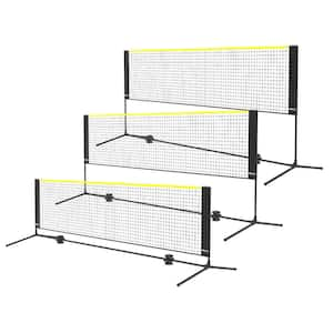 Badminton Net Height Adjustable Volleyball Net 10 ft. W Foldable Pickleball Net Portable Easy Setup Tennis Net Set