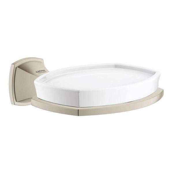GROHE Grandera Wall-Mounted Soap Dish with Holder in Brushed Nickel InfinityFinish
