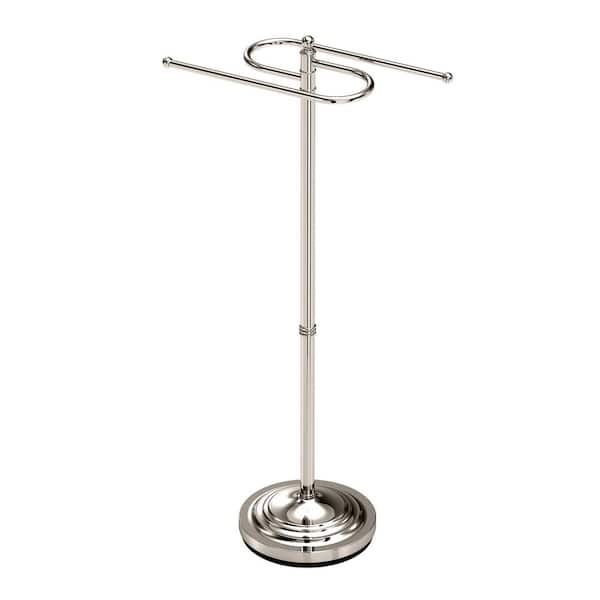 Floor Standing S-Style Towel Holder in Polished Nickel