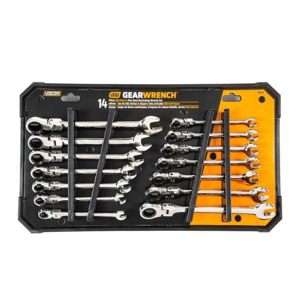 thumbnail image 2 of GearWrench 7-Piece Metric Ratcheting Flex Head Wrench Set - 10mm To 18mm, Model 789504 2 of 6