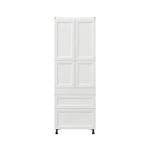 Alton Painted 30 in. W x 84.5 in. H x 24 in. D in White Shaker Assembled Pantry Kitchen Cabinet with 2 Inner Drawers ()
