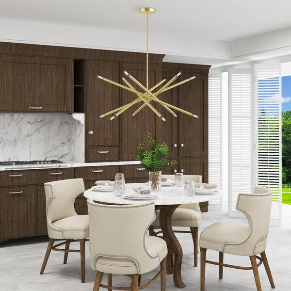 Livex Lighting Griffin-12 Light Satin Brass Chandelier