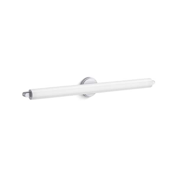 KOHLER Crue 36 in. 1-Light Polished Chrome Wall Sconce LED Vanity Light Bath Bar