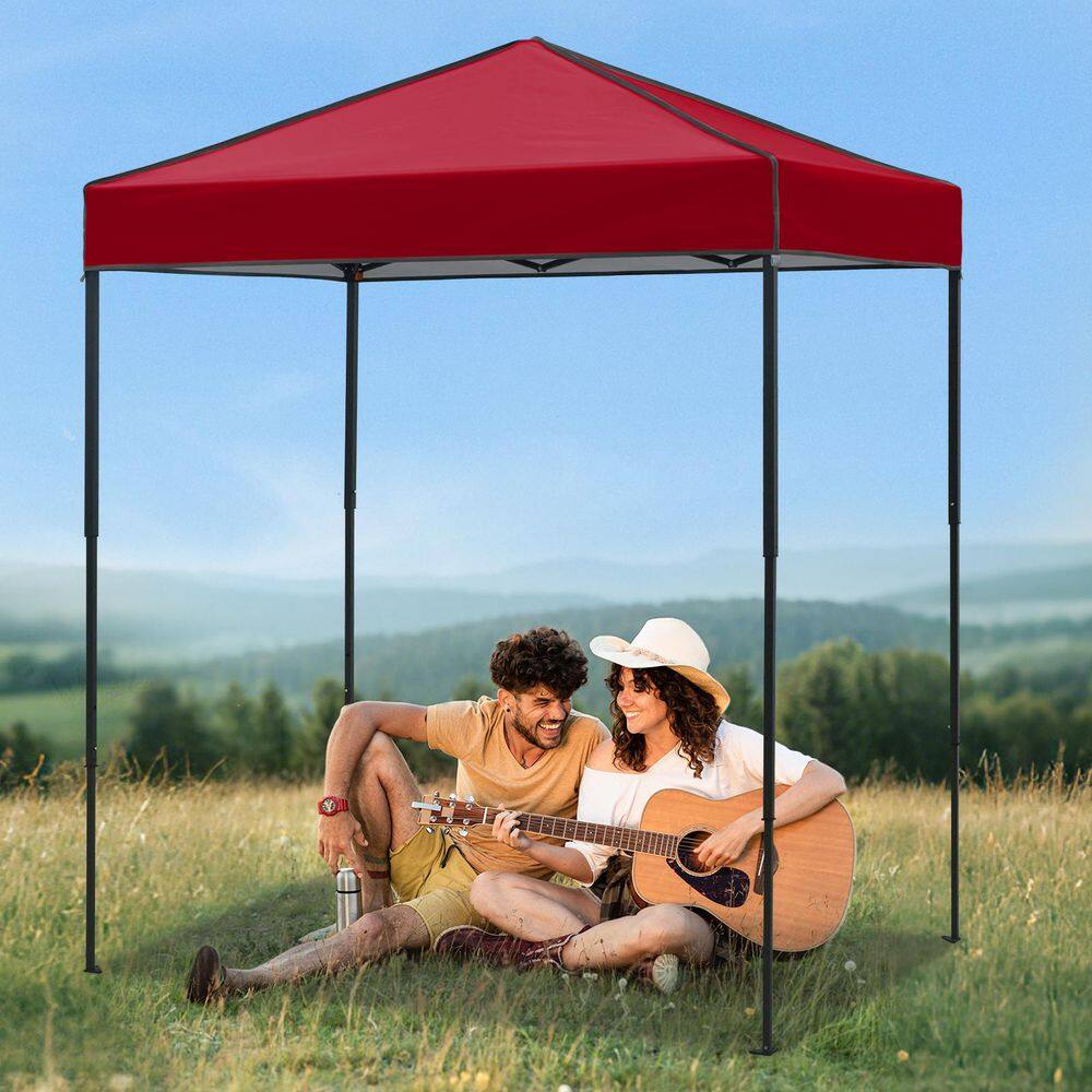 6 ft. x 4 ft. Portable Pop-up Canopy CPAI84 Certified w/ Adjustable Leg Metal Frame Water-Resistant Outdoor, Burgundy price history on PriceWatchPro