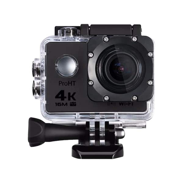 proHT 4K Waterproof 2 in. Action Camera with Wi-Fi in Black