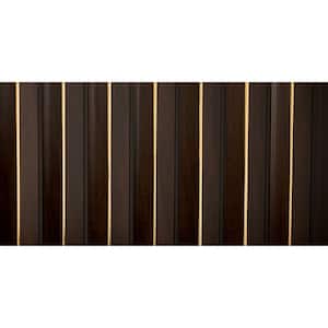 Take Home Sample - Gilded Peaks 1/2 in. x 0.5 ft. x 0.75 ft. Mahogany Brown Foam Wood Slat Wall (1 Piece/0.375 sq. ft.)
