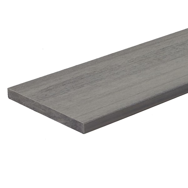 1x8-12' Skyline Riser-Graphite Square Edge Fully Encapsulated (Actual Size: 3/4"x7-1/4") SKYGRAP12RI