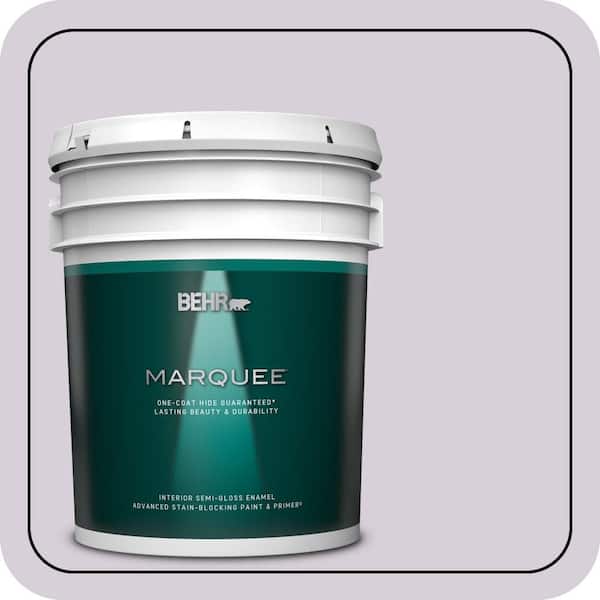 BEHR MARQUEE 5 gal. #670E-3 Lilac Mauve Semi-Gloss Enamel Interior Paint & Primer