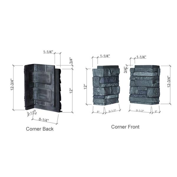 DuraKwik Stone Polyurethane Faux Ledgestone Corners -Arizona Trail