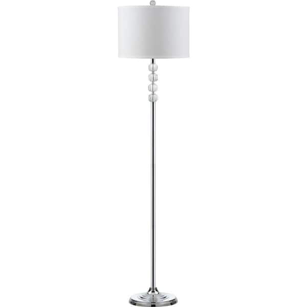 Clear Floor Lamp With Off White Shade, Birch Lane Floor Lamps
