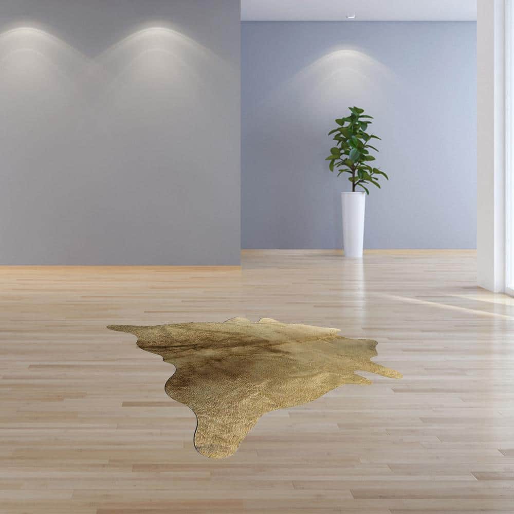 Taupe Brazilian Cowhide 5'x7' Handmade Area Rug
