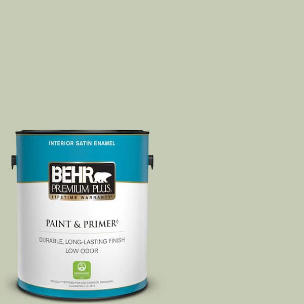 BEHR PREMIUM PLUS 1 gal. #420E-3 Spring Hill Satin Enamel Low Odor Interior Paint & Primer