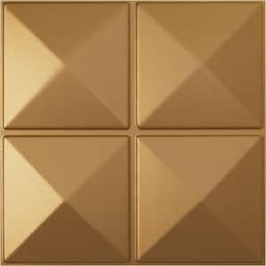 19 5/8 in. x 19 5/8 in. Richmond EnduraWall Decorative 3D Wall Panel, Gold (12-Pack for 32.04 Sq. Ft.)