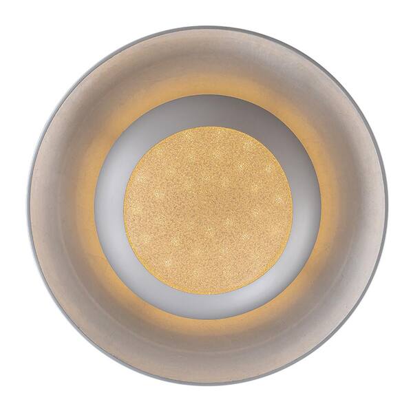 Y'INSP 33-Watt 1-Light White Modern Saucer UFO Integrated