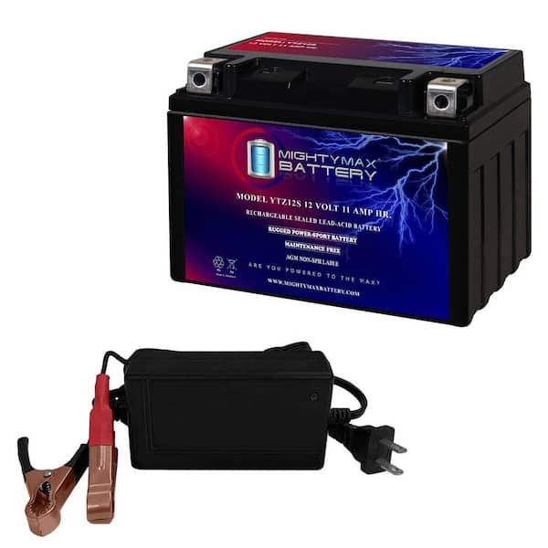 MIGHTY MAX BATTERY YTZ12S Replaces Yamaha VStar 1100 XVS Raider Roadliner + 12V 2A Chrgr