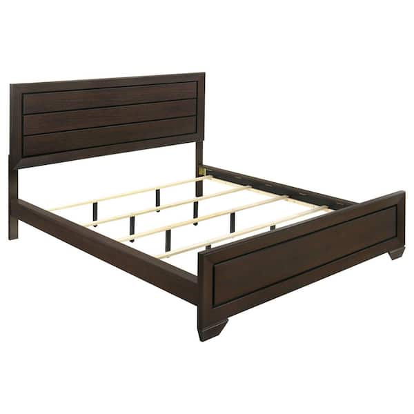Kauffman Dark Cocoa Brown Wood Frame California King Panel Bed