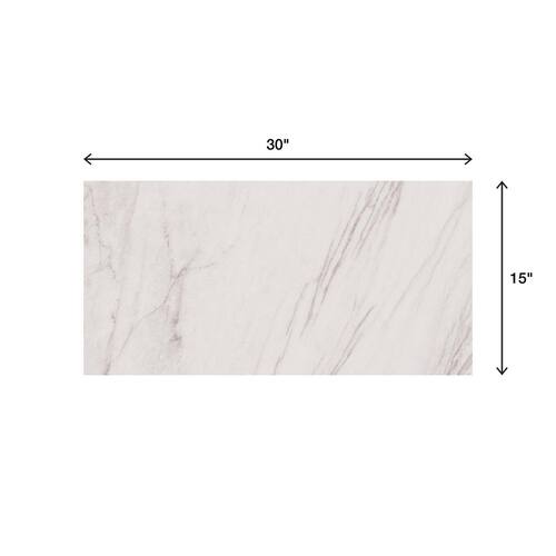 Starmount White Quartz 15 x 30 Glazed Porcelain Stone Look