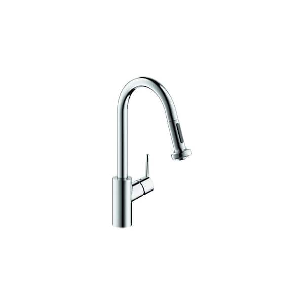 Hansgrohe Talis S² Single-Handle Pull Down Sprayer Kitchen Faucet with QuickClean in Chrome