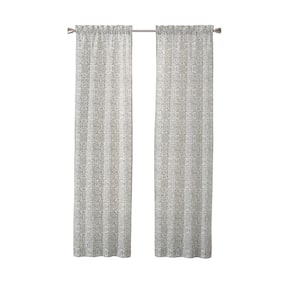Brockwell Spa Medallion Polyester/Cotton 56 in. W x 84 in. L Light Filtering 2 Panels Rod Pocket Curtain Panel