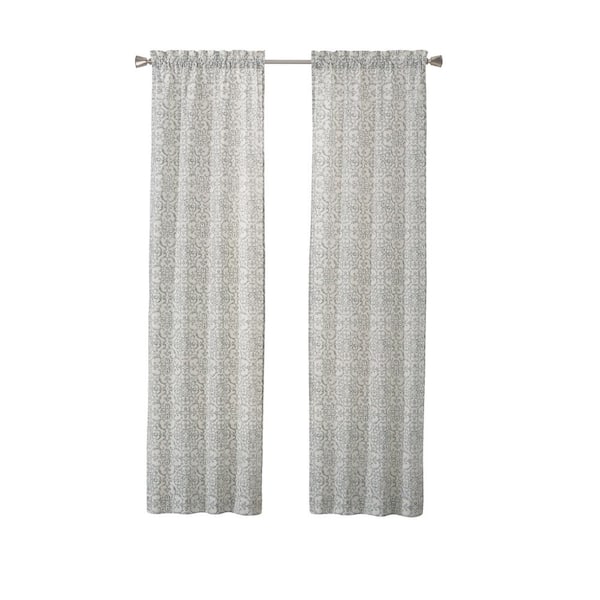 Pairs to Go Brockwell Spa Medallion Polyester/Cotton 56 in. W x 84 in. L Light Filtering 2 Panels Rod Pocket Curtain Panel