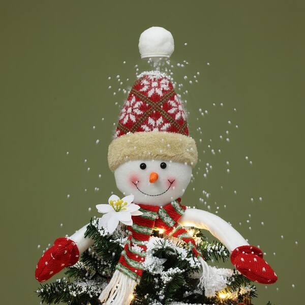 LuxenHome 31.49 in. H Animated Musical Snowing Christmas Tree and