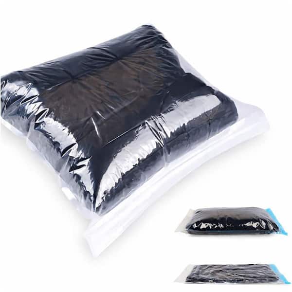 Clear 10 PCS Compression Luggage Vacuum Storage Bags for Travel Essentials and Home Packing Organizers