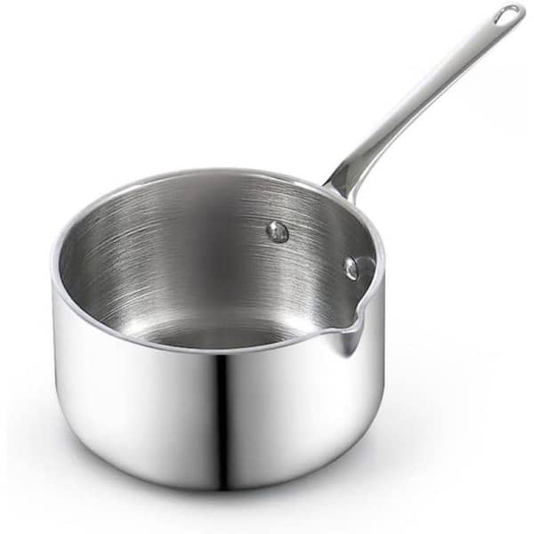 0.15 qt. Multi-Ply Clad Stainless Steel Butter Warmer Small Sauce Pan, Mini Butter Chocolate Milk Melting Pot