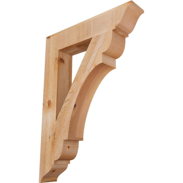 Ekena Millwork 6 in. x 44 in. x 32 in. Western Red Cedar Olympic Traditional Rough Sawn Bracket