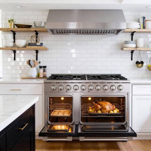JANSKA Professional 48 in. Freestanding Dual Fuel Range, 8-Burners