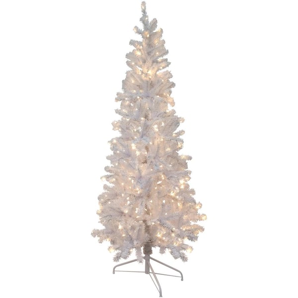 Northlight 3 ft. Pre-Lit Woodbury White Pine Slim Artificial Christmas Tree Clear Lights