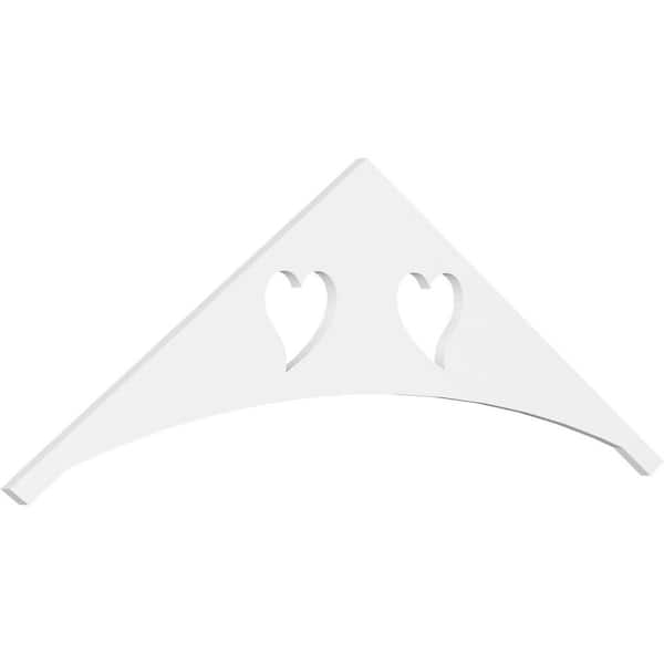 Ekena Millwork 1 in. x 72 in. x 24 in. (8/12) Pitch Winston Gable Pediment Architectural Grade PVC Moulding