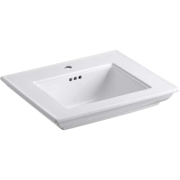 KOHLER Memoirs Stately 24.5 in. Single-Hole Console Table Sink Basin in White