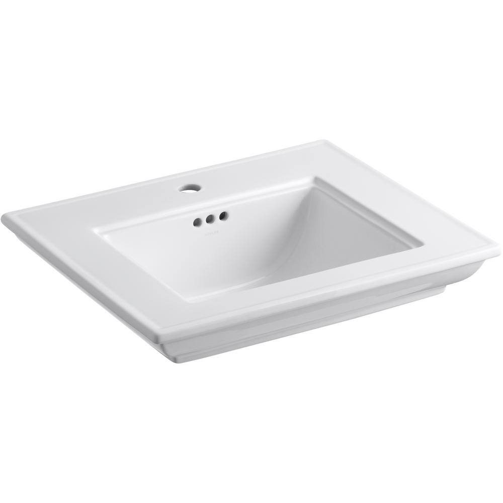 KOHLER Memoirs Stately 8.63 in. Pedestal Sink Basin in White