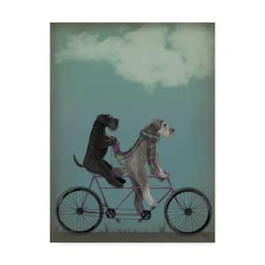 19 in. x 14 in. Schnauzer Tandem by Fab Funky Floater Frame Home Wall Art