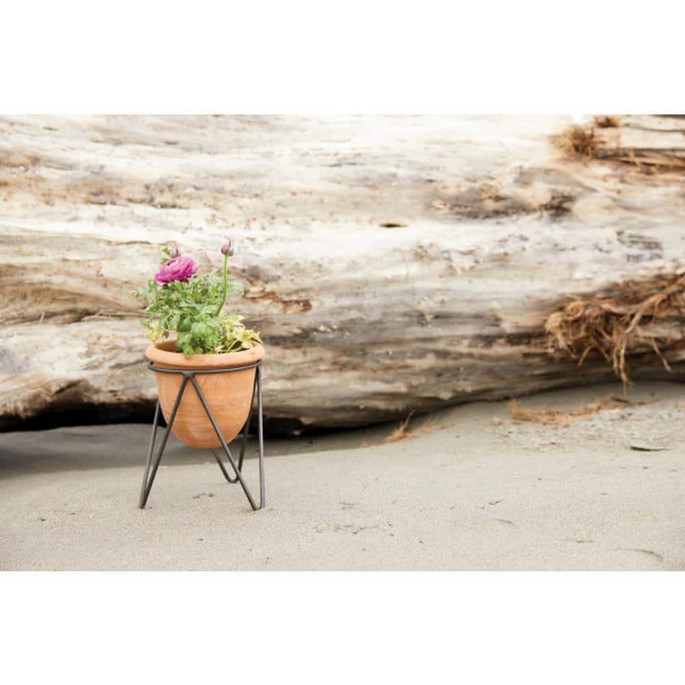 Terracotta Planter with Metal Stand for Indoor/Outdoor Use