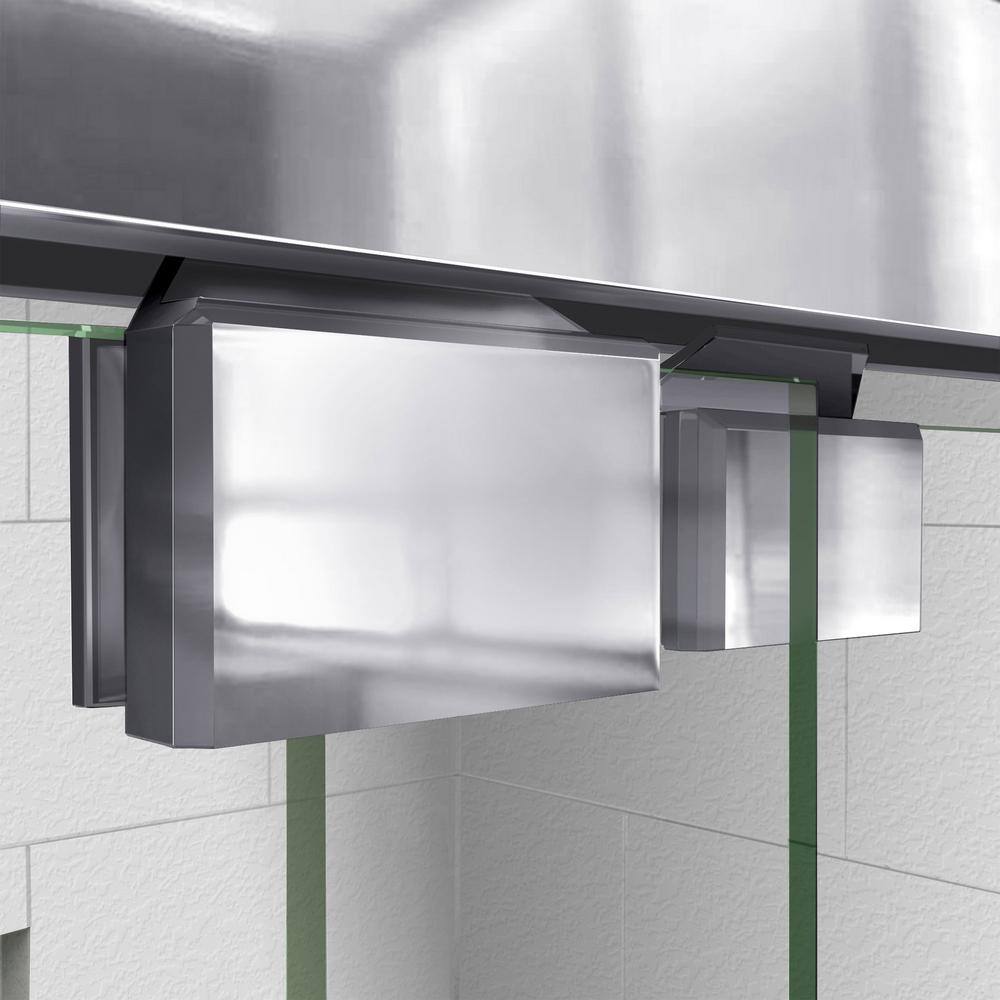 Encore 54" x 32" Semi-Frameless Clear Glass Sliding Shower Kit