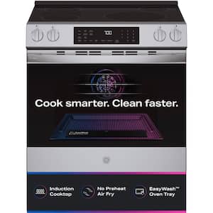 30 in Smart Slide-In Induction and Convection Range with No Preheat Air Fry and EasyWash️ Oven tray