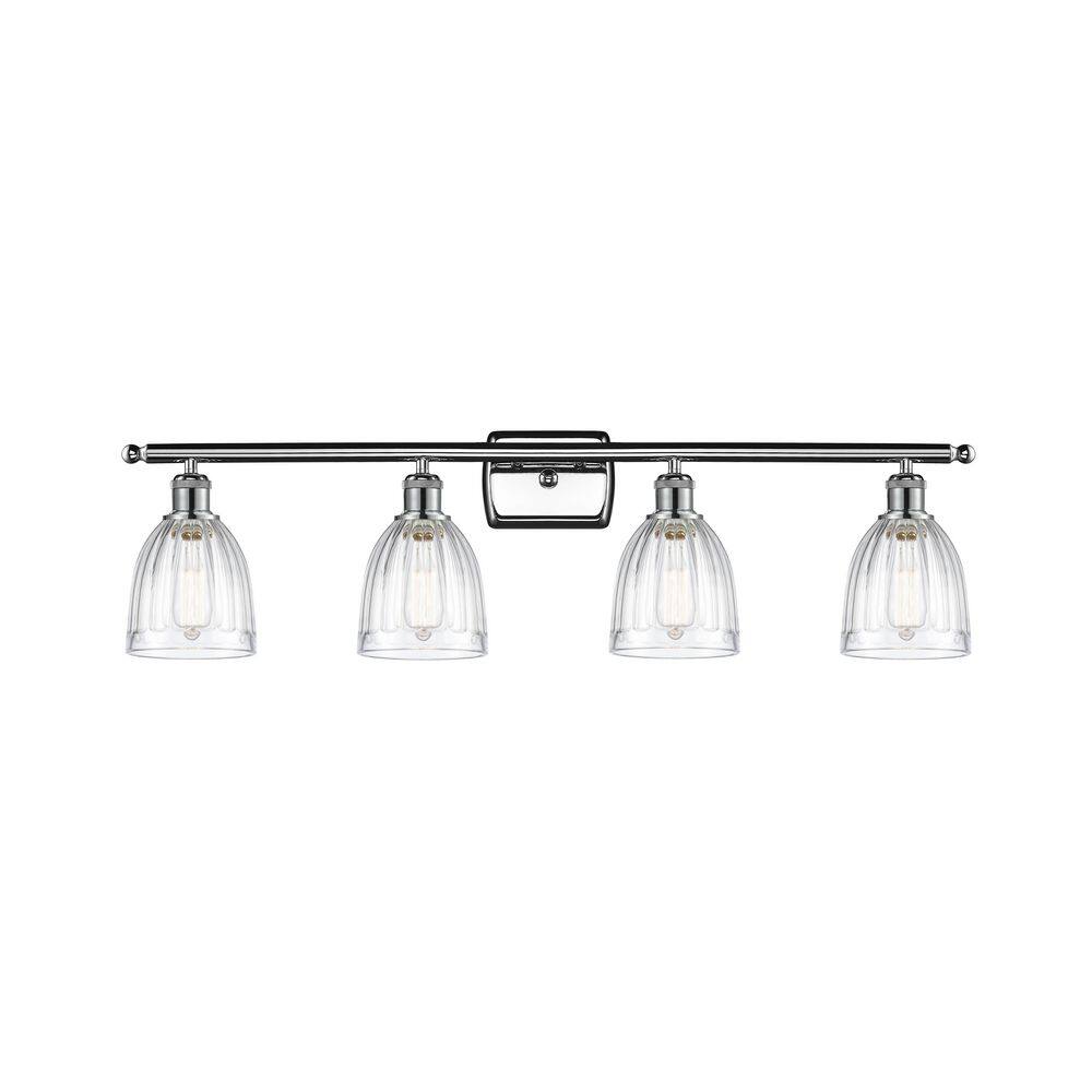Brookfield 36 in. 4-Light Polished Chrome Vanity Light with Glass Shade price history on PriceWatchPro